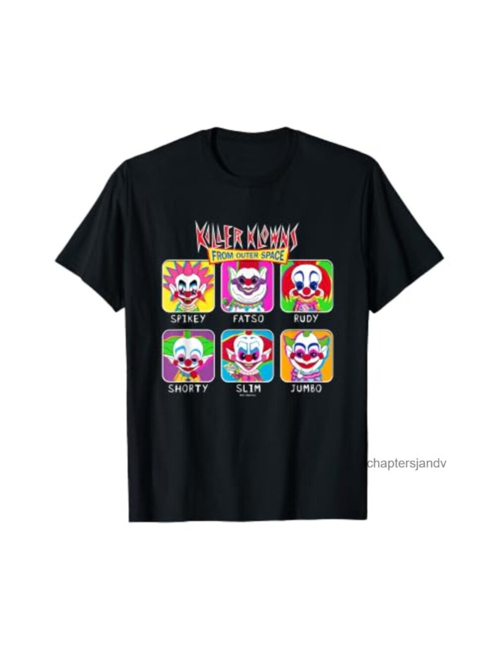 Killer Klowns Chibi Clown Faces Horror Comedy T-Shirt